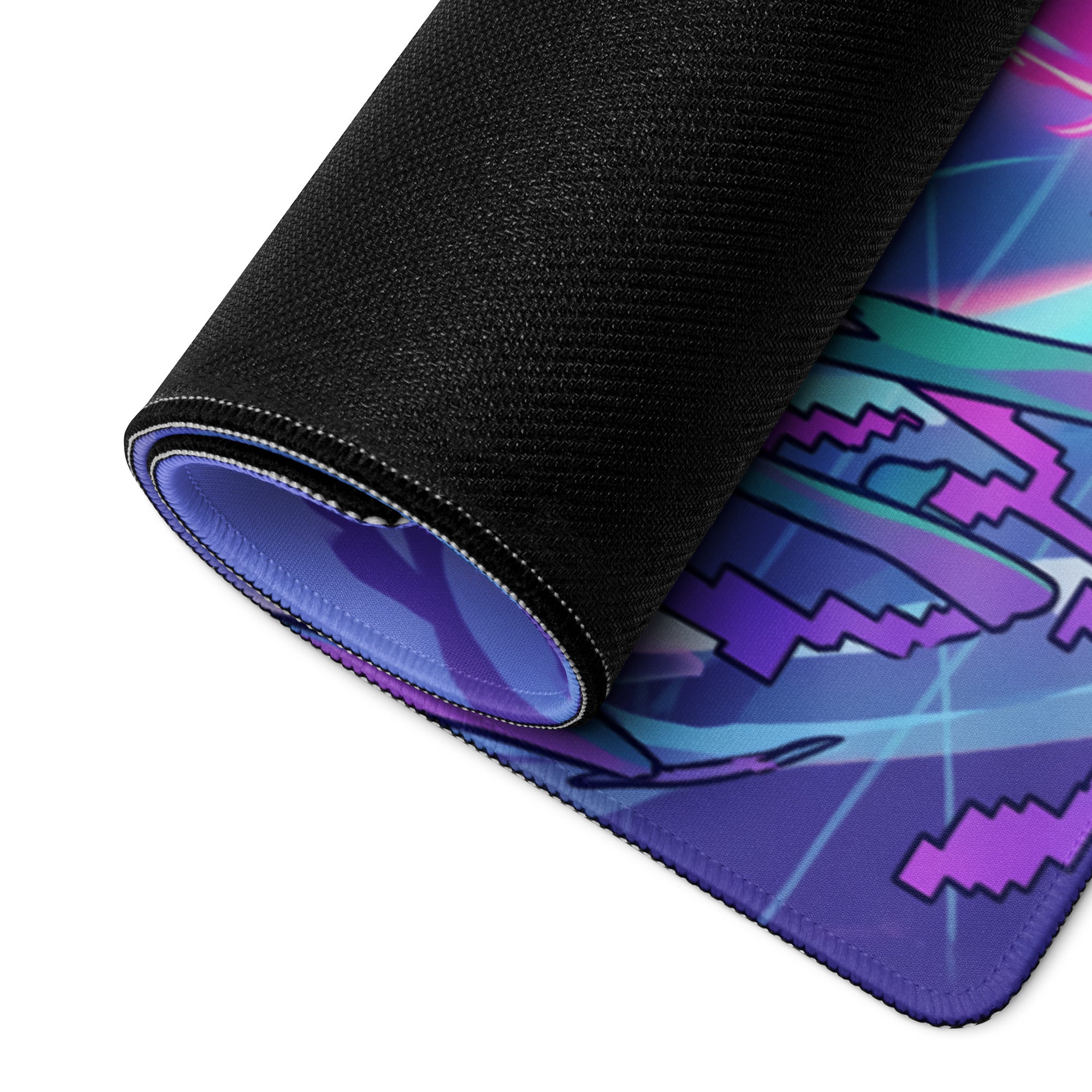 Vaporwave Neon Ocean Gaming Pad - Gaming Mouse Pad Pink Purple Blue Neon Vaporwave Desktop Dreamy Mood Aesthetic Digital