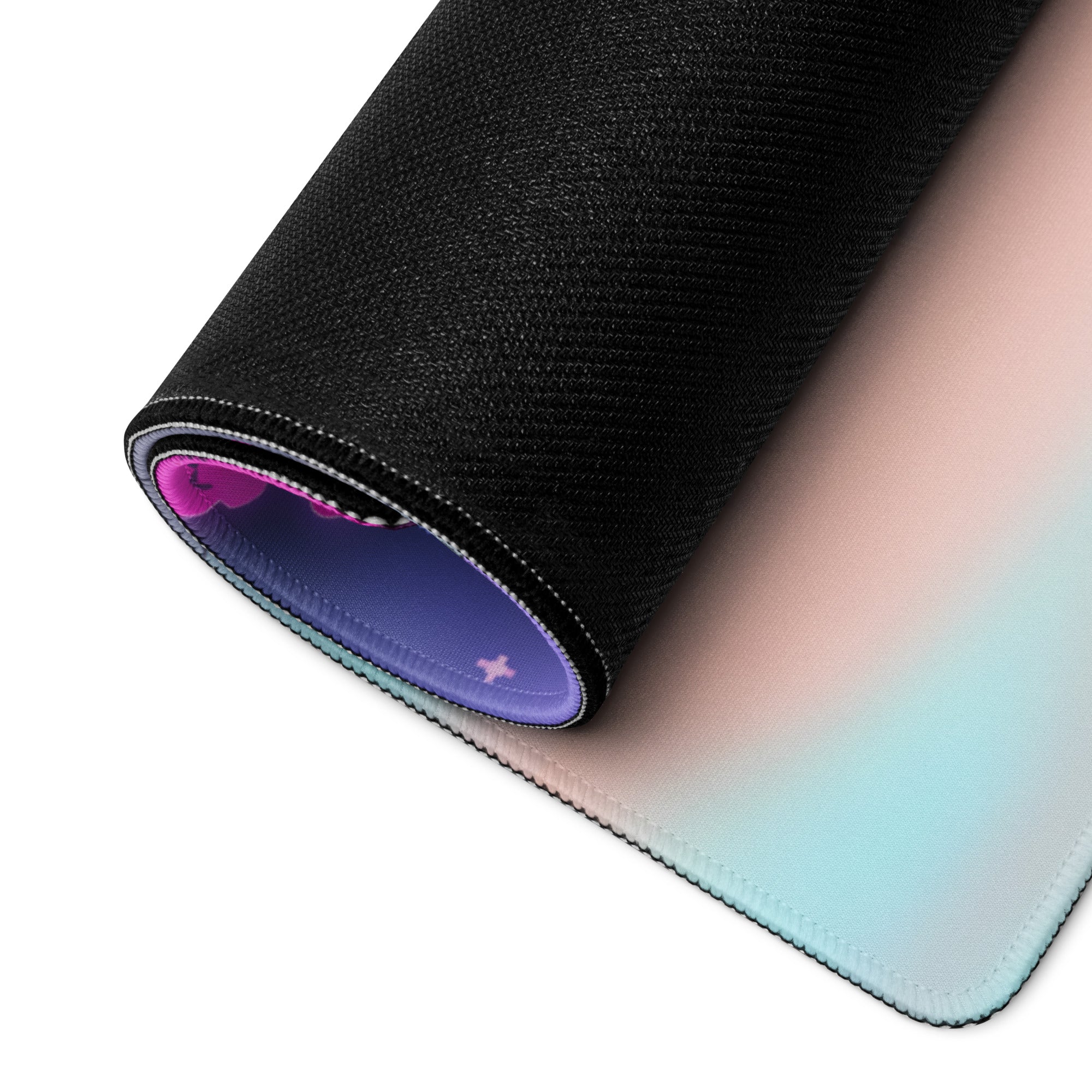 Vaporwave Neon Mood Mouse Pad - Mouse Pad Neon Pink Teal Vaporwave Setup Dreamy Retro Futuristic Neon City Digital