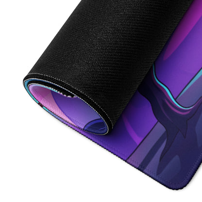 Vaporwave Mountain Desk Pad - Mountain Vaporwave Desk Pad Purple Pink - Dreamy Mood Neon Decor Gamer Desk