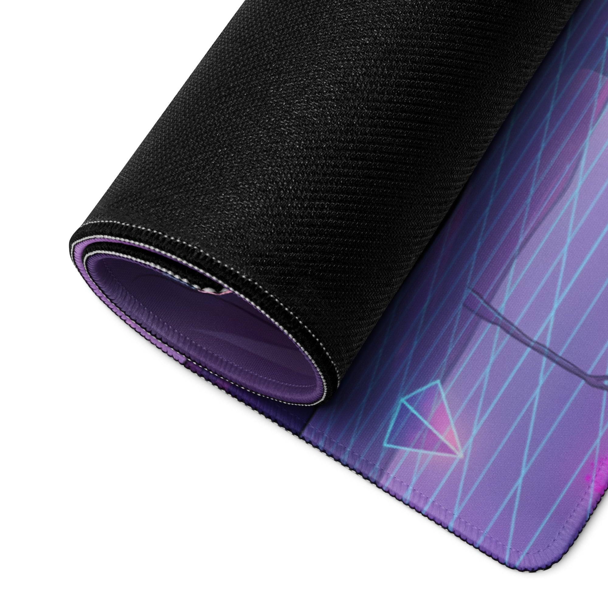 Vaporwave Neon Mirage Mouse Pad - Mouse Pad Neon Pink Purple Desk Futurism Dreamy Mood Vaporwave Aesthetic Digital Art