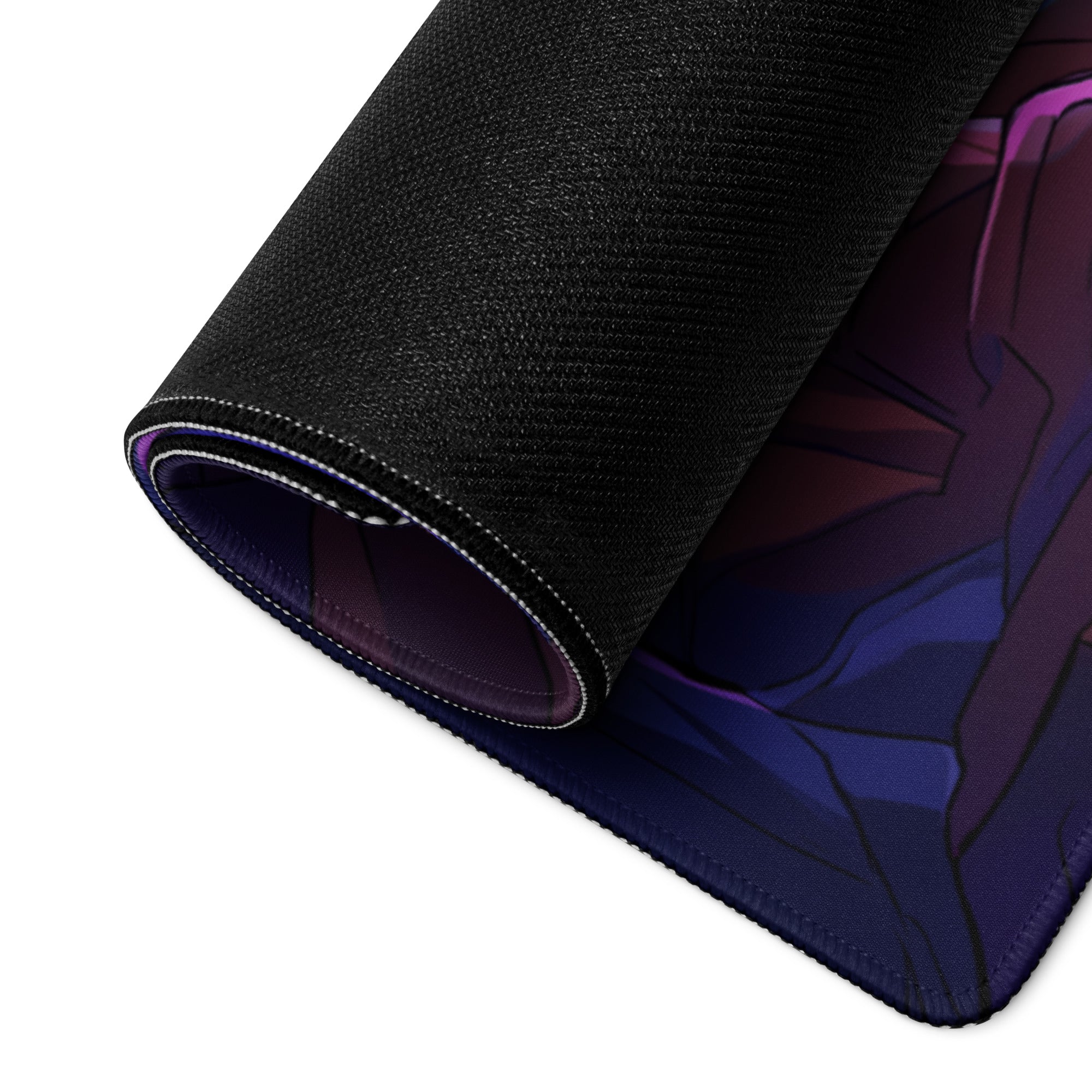 Neon Vaporwave Cityscape Mouse Pad - Mouse Pad Neon Purple Cityscape Dreamy Neon Mood Cyberpunk Desk Illustration