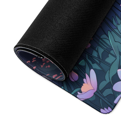 Vaporwave Oasis Gaming Mouse Pad - Fantasy Landscape Purple Teal Desk Vaporwave Dreamy Mood Vaporwave Aesthetic Digital
