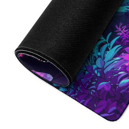 Vaporwave Neon Sunset Mouse Pad - Neon Pink Purple Blue For Gaming Desk - Dreamy Mood Vaporwave Decor Digital Art