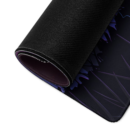 Neon Vaporwave Grid Desk Pad - Mouse Pad Neon Pink Purple Blue Desk Gaming Vaporwave Dreamy Synthwave Mood Cyberpunk