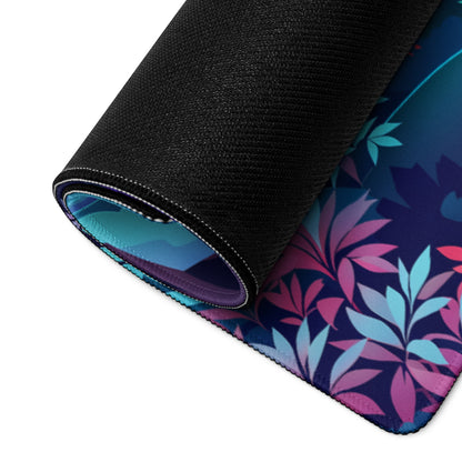 Neon Vaporwave Landscape Mouse Pad - Landscape Desk Neon Purple Pink Blue Vaporwave Dreamy Mood Futuristic Gaming Theme
