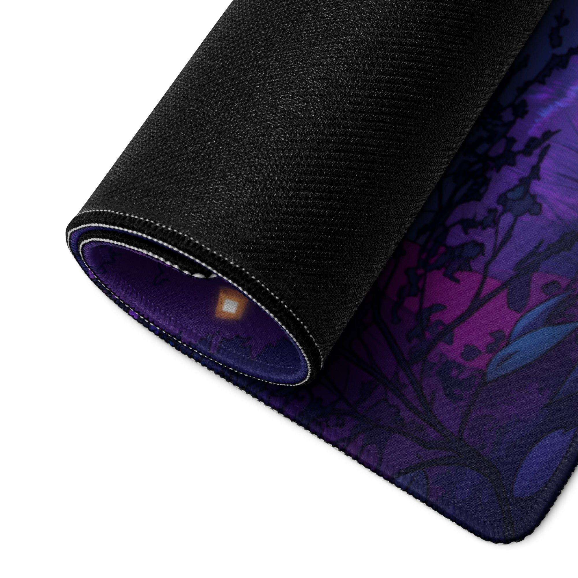 Vaporwave Neon Forest Mouse Pad - Forest Neon Purple Desk Gaming Vaporwave Dreamy Retro Futurism Desk Mat Digital Art