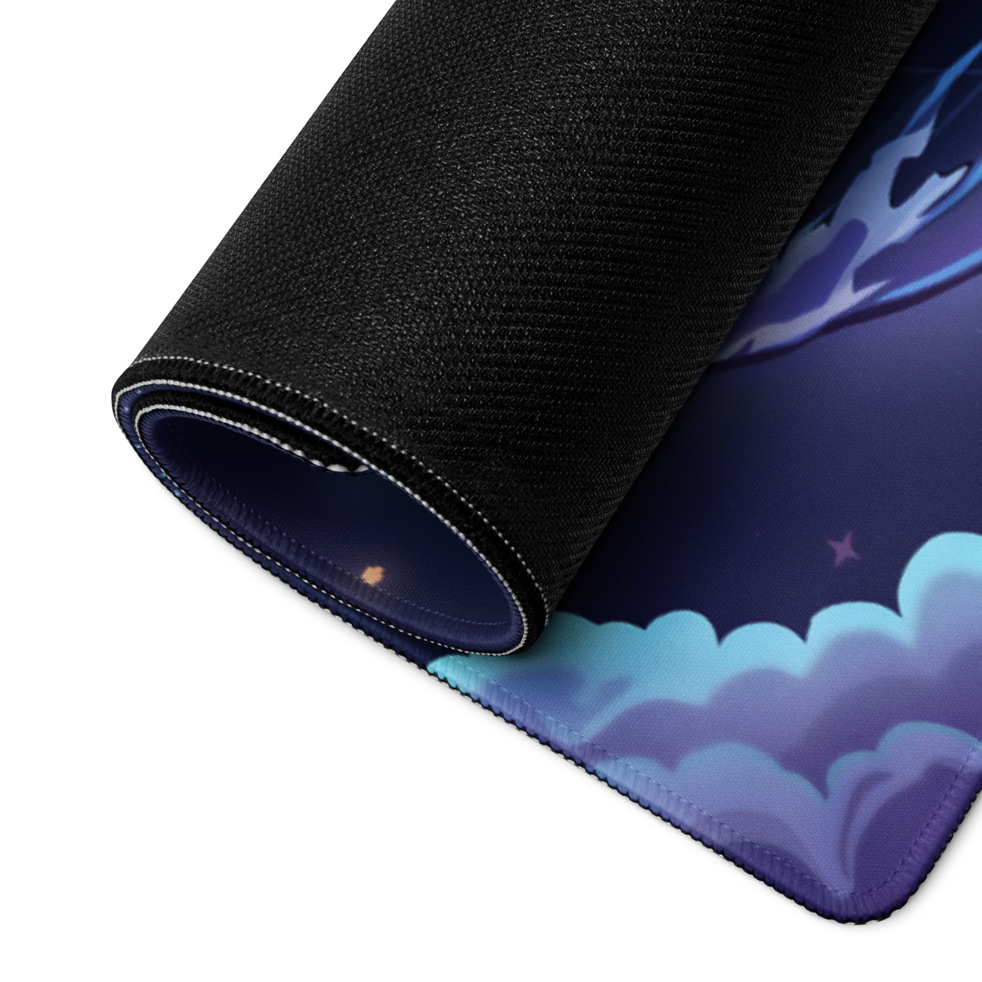 Cosmic Vaporwave Desk Pad - Mouse Pad Purple Pink Blue Orange Desk Setup Vaporwave Dreamy Retro Neon Gaming Desk Mat Digital Art