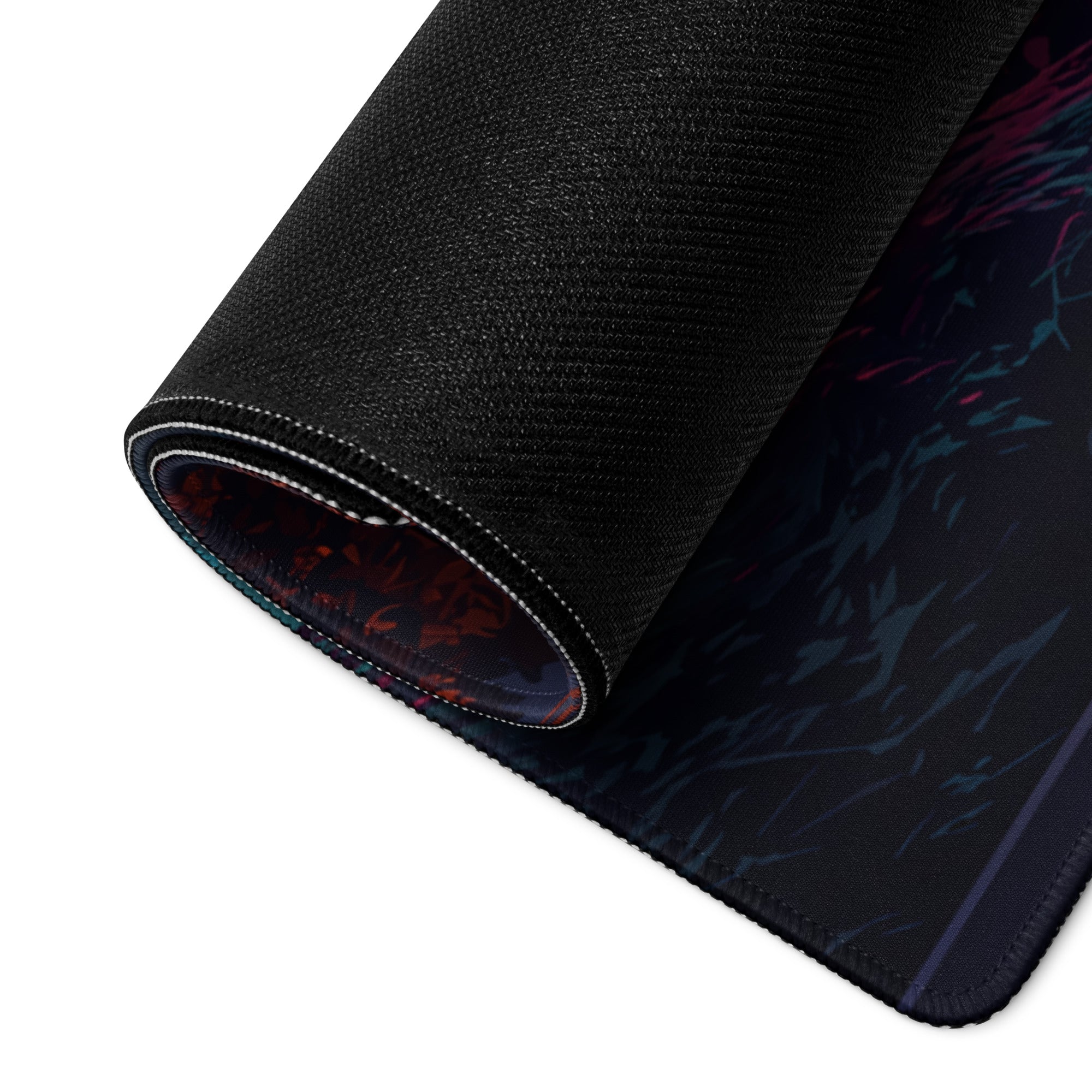 Neon Paris Vaporwave Mouse Pad - Paris Neon Purple Teal Gaming Vaporwave Dreamy Mood Neon Aesthetic Desktop Art
