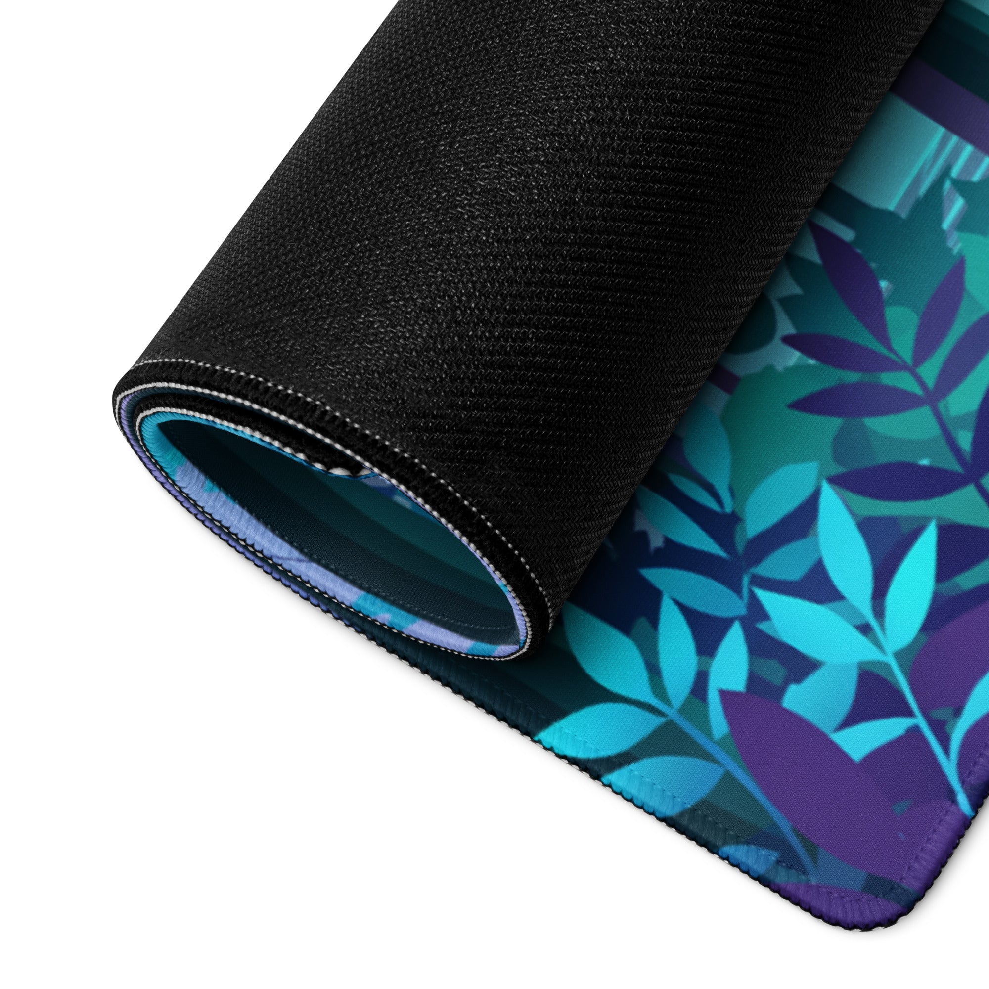 Vaporwave Forest Mouse Pad - Vaporwave Forest Mouse Pad Blue Purple Gradient Desk Retro Dreamy Mood Neon Digital Art