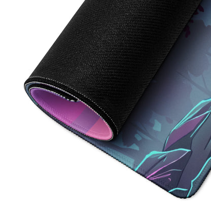 Vaporwave Sunset Pro Gaming Mouse Pad - Vaporwave Sunset Purple Pink Desk Synthwave Dreamy Retro Gamer Digital Art