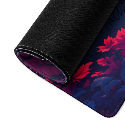 Vaporwave Sunset Forest Mouse Pad - Mouse Pad Purple Pink Sunset Desk Setup Vaporwave Dreamy Retro Neon Aesthetic Anime Digital Art
