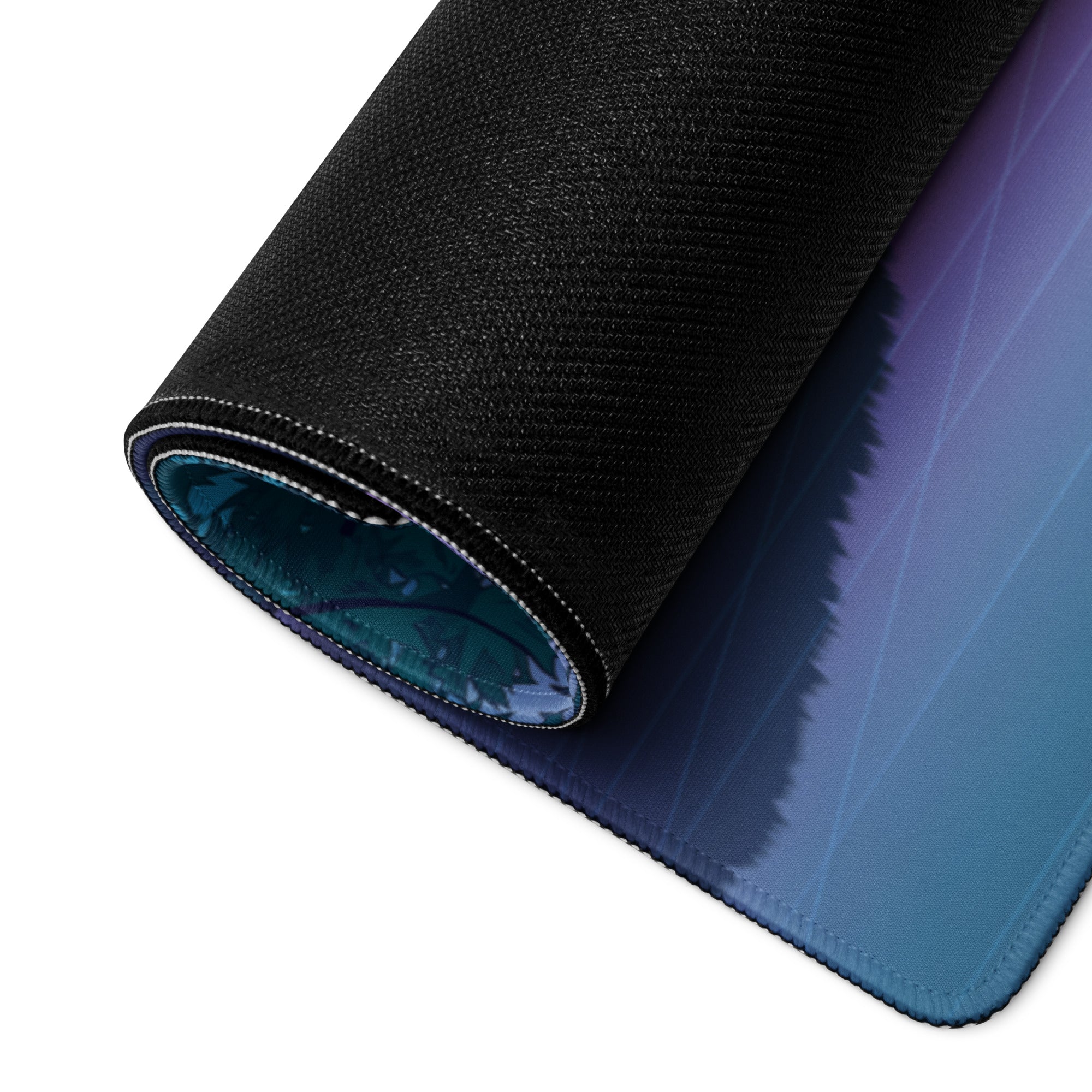 Vaporwave Neon Mountain Desk Pad - Gaming Mouse Pad Neon Purple Blue Desk Setup Vaporwave Dreamy Nostalgic