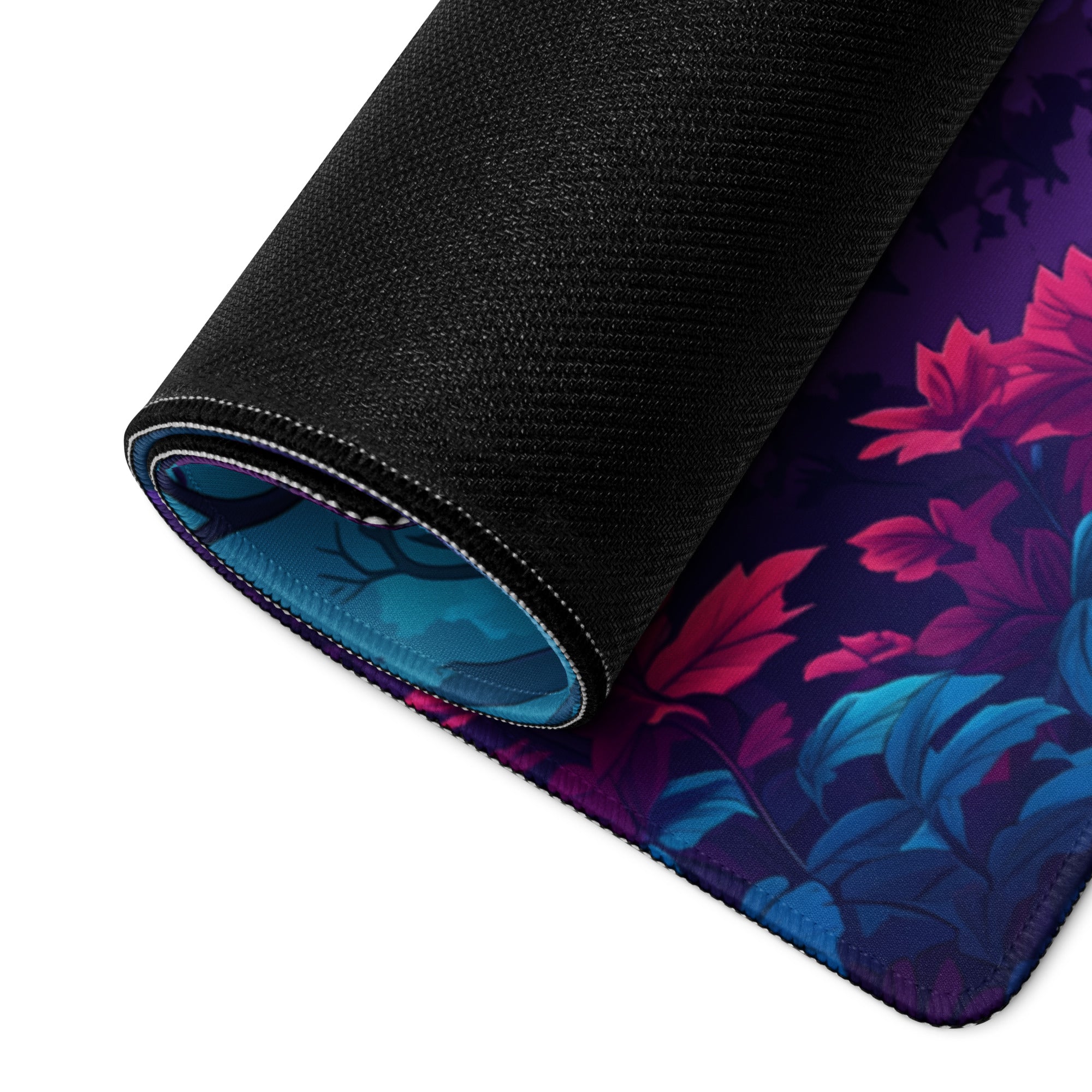 Vaporwave Neon Gaming Mouse Pad - Gaming Mouse Pad Purple Pink Blue Dreamy Vaporwave Retro Futurism Esports Desk Mat