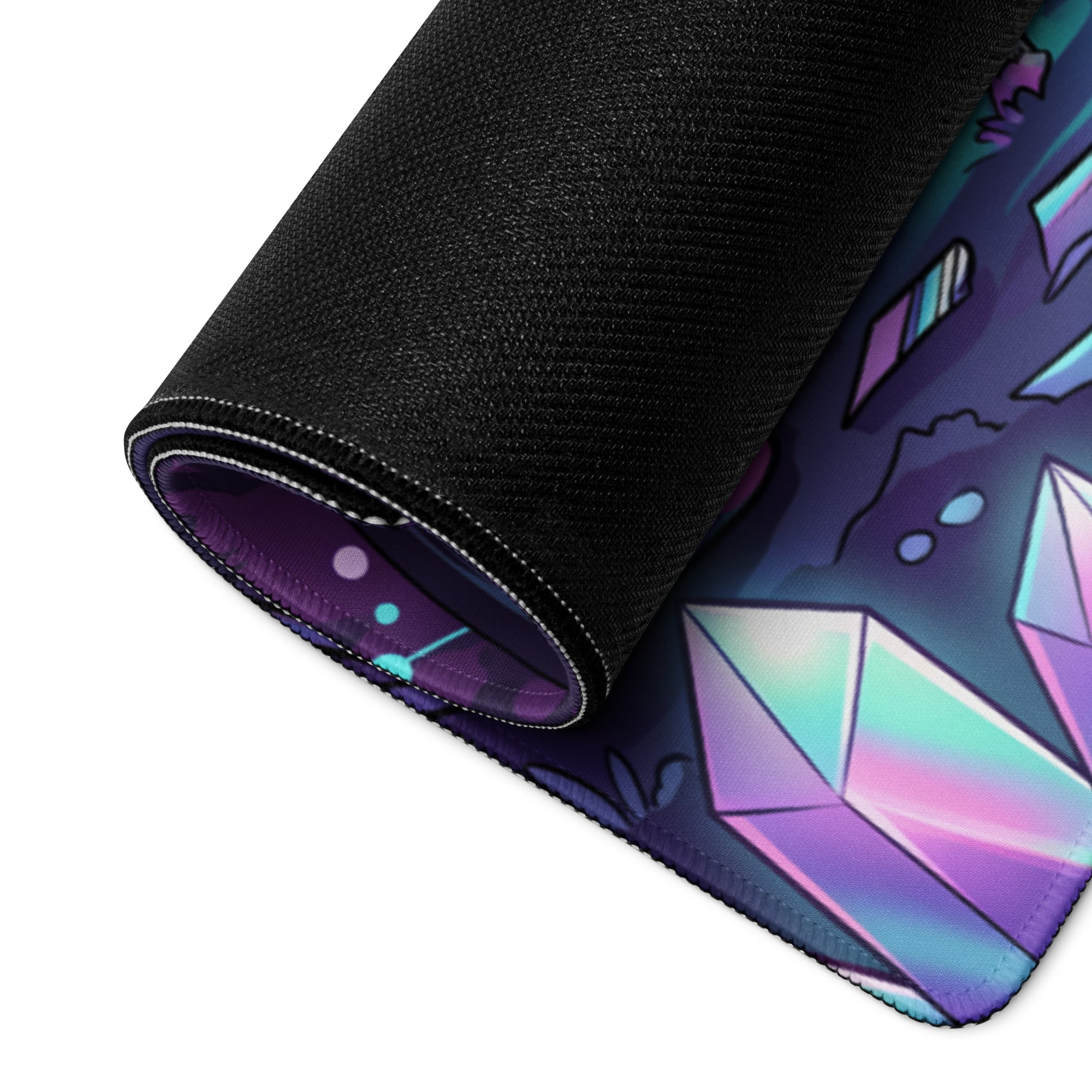Vaporwave Neon Landscape Mouse Pad - Gaming Mouse Pad Neon Purple Pink Dreamy Mood Cyberpunk Desk Mat Digital Artwork