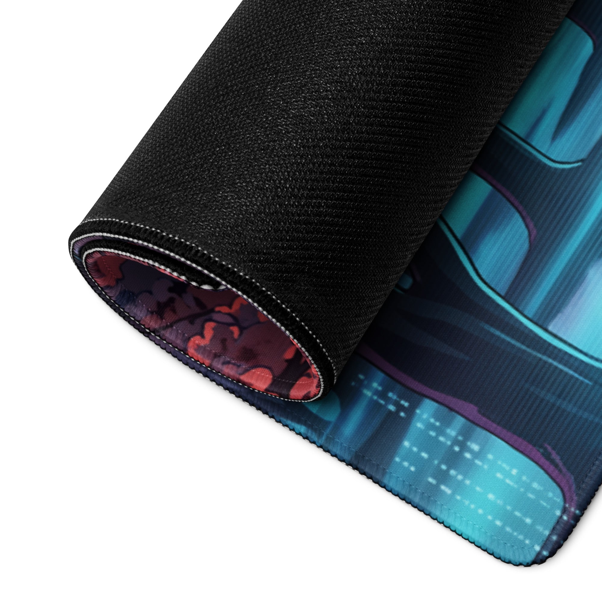 Vaporwave Cherry Blossom Pad - Mouse Pad Pink Purple Blue Vaporwave Desk Dreamy Neon Dreamscape Retro Futurism Gaming Desk