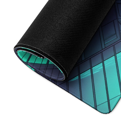 Vaporwave Cityscape Mouse Pad - Mouse Pad Neon Cyan Purple Desk Vaporwave Neon Mood Retro Decor Gaming Desk Digital Art