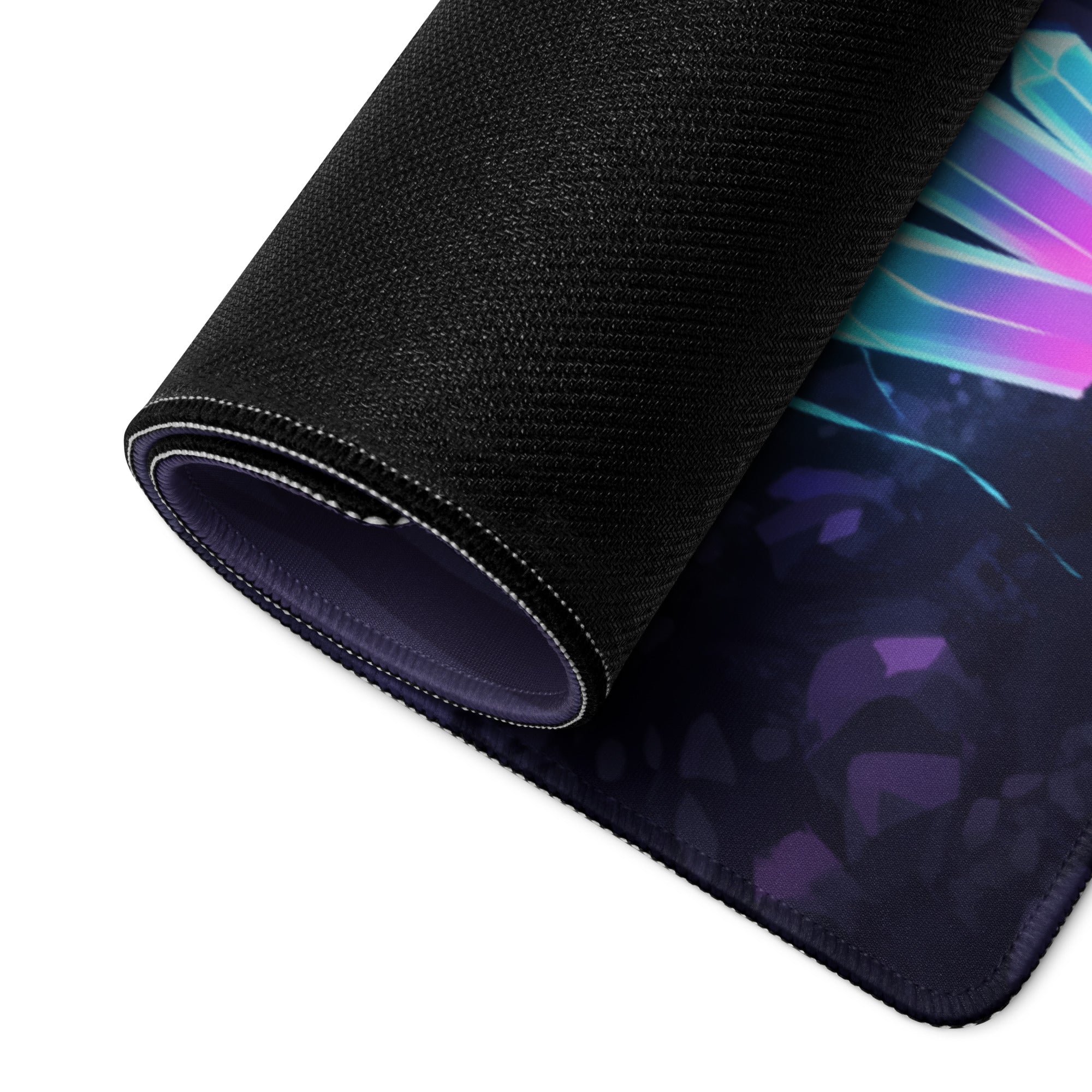 Neon Forest Vaporwave Mouse Pad - Mouse Pad Neon Purple Pink Cyan Desk Vaporwave Dreamy Mood Cyberpunk Decor Digital Art
