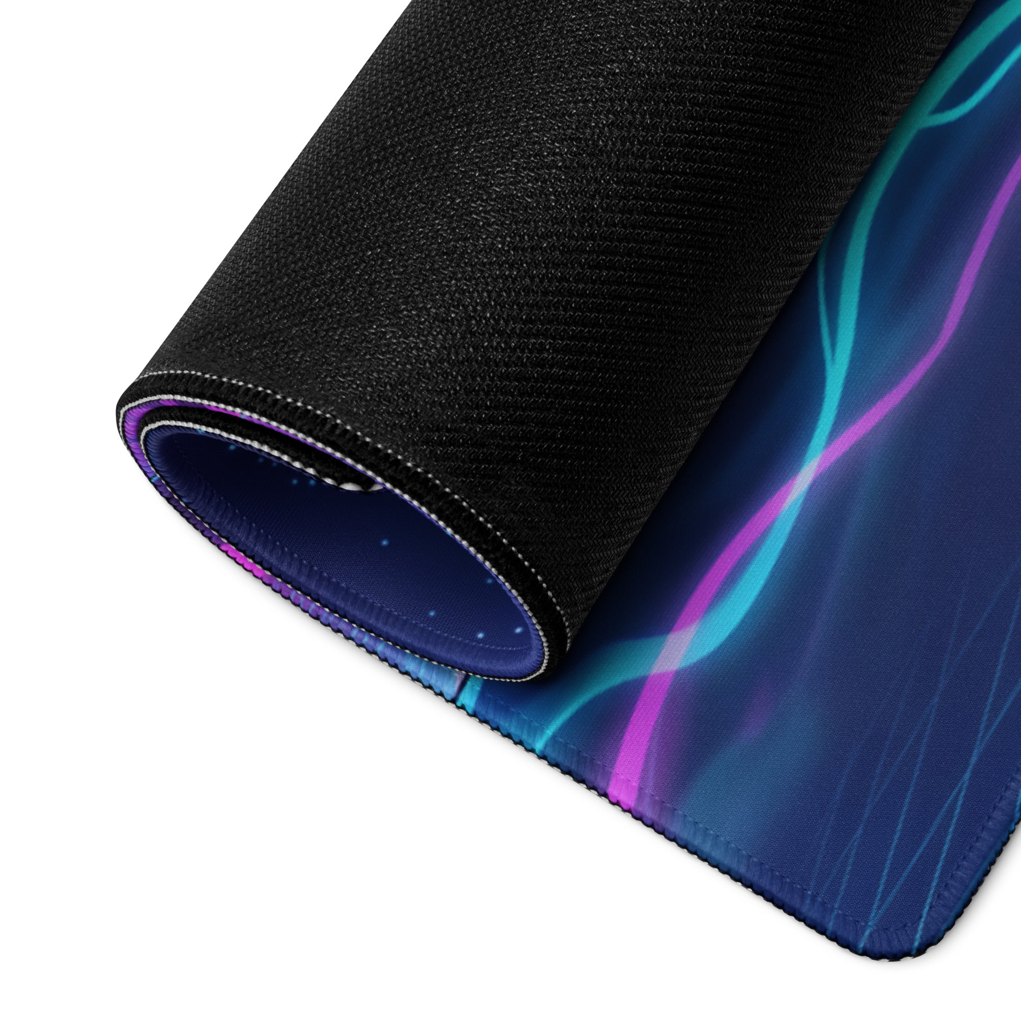 Neon Vaporwave Galaxy Pad - Vaporwave Mouse Pad Neon Purple Blue Gaming Desk Dreamy Vibrant Neon Synthwave Desk Art