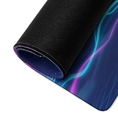 Neon Vaporwave Galaxy Pad - Vaporwave Mouse Pad Neon Purple Blue Gaming Desk Dreamy Vibrant Neon Synthwave Desk Art