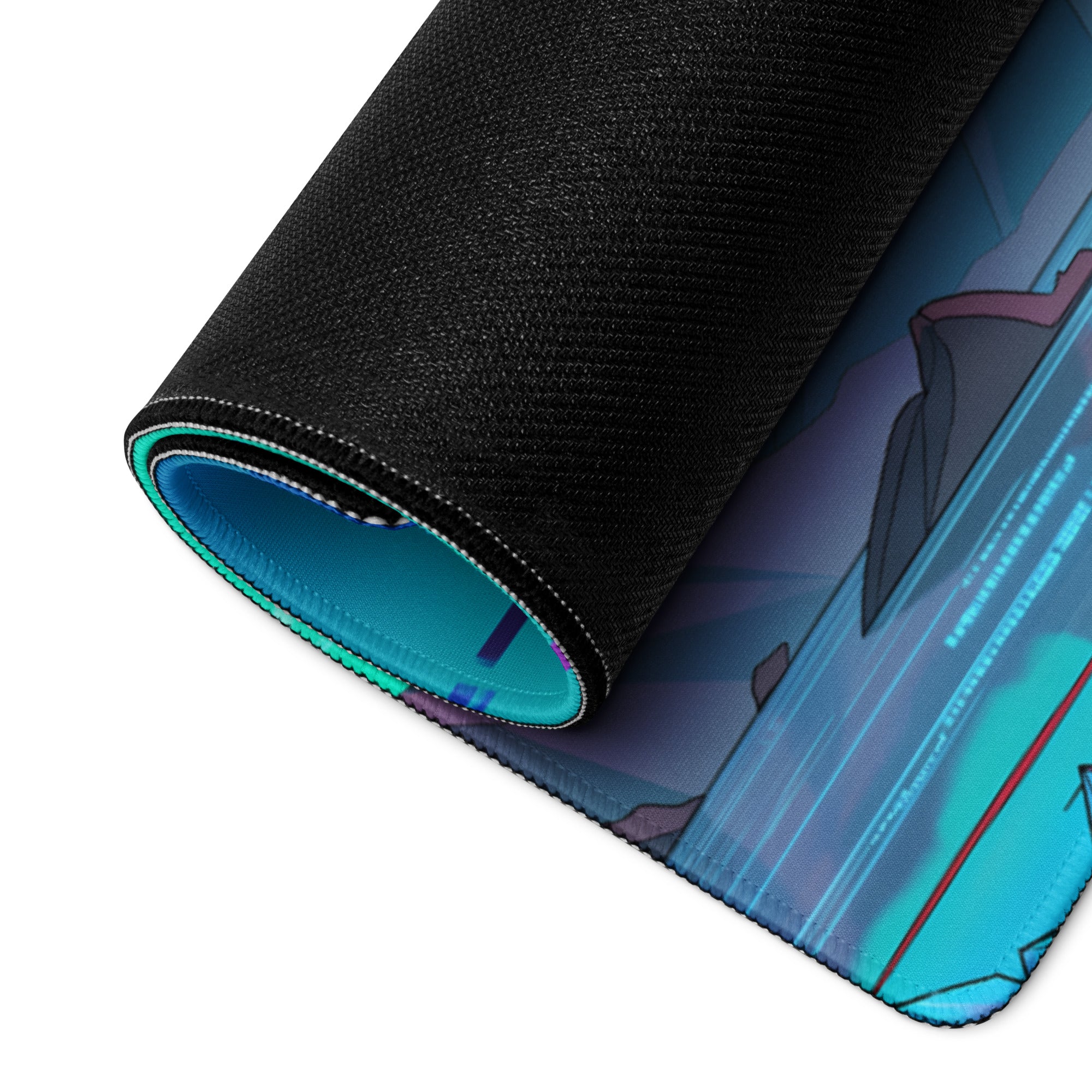 Vaporwave Neon Moon Mouse Pad - Mouse Pad Neon Pink Teal For Gaming Vaporwave Mood Neon Retro Niche Desk Mat Digital Art