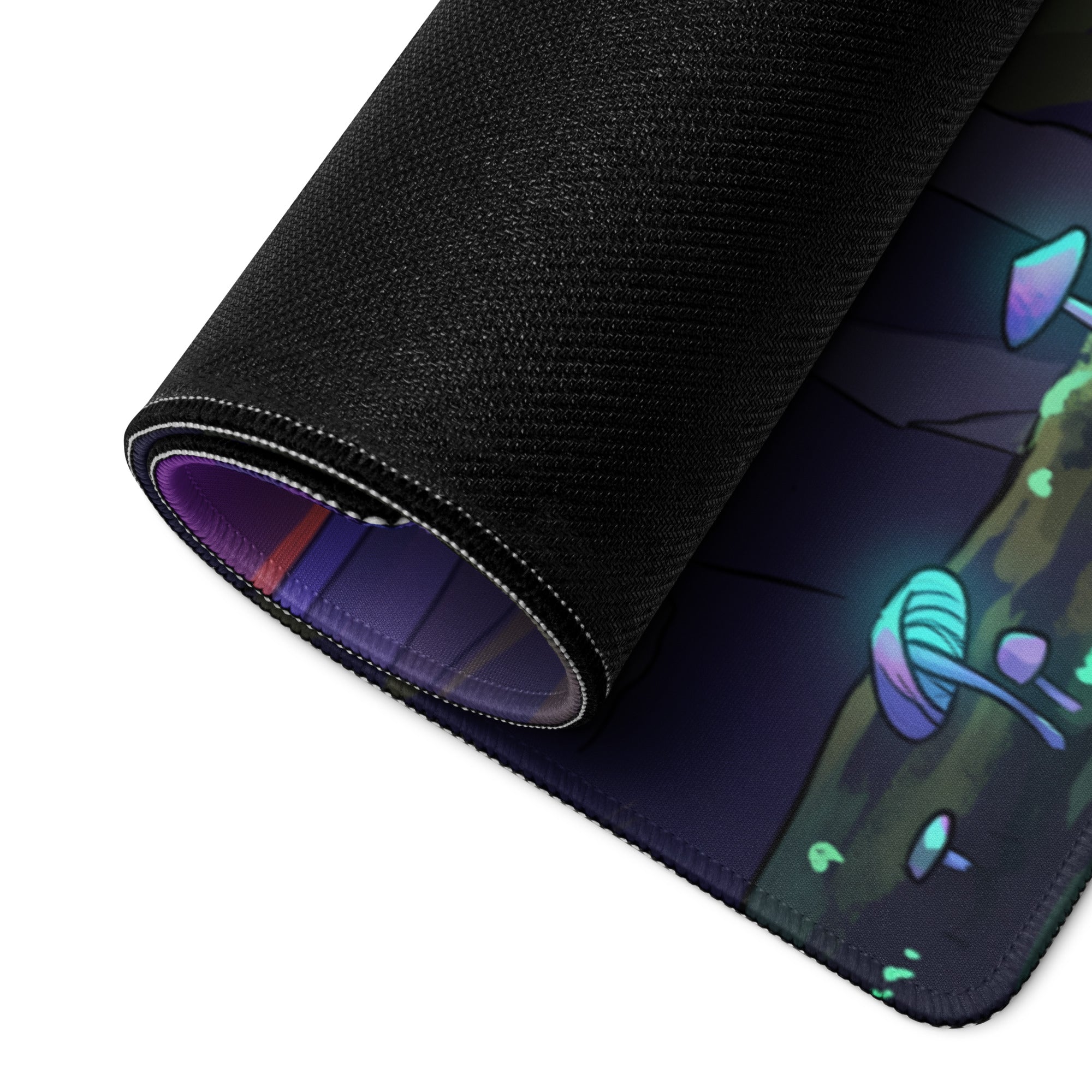 Vaporwave Neon Mountain Pad - Mouse Pad Purple Blue Pink Desk Vaporwave Dreamy Neon Mood Synthwave Decor Digital Art