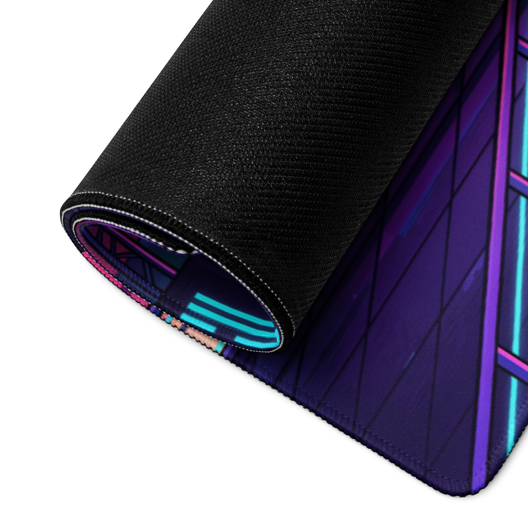 Neon Vaporwave Cityscape Mouse Pad - Cityscape Neon Pink Blue For Gaming Desk Vaporwave Dreamy Retro Futurism Digital Art