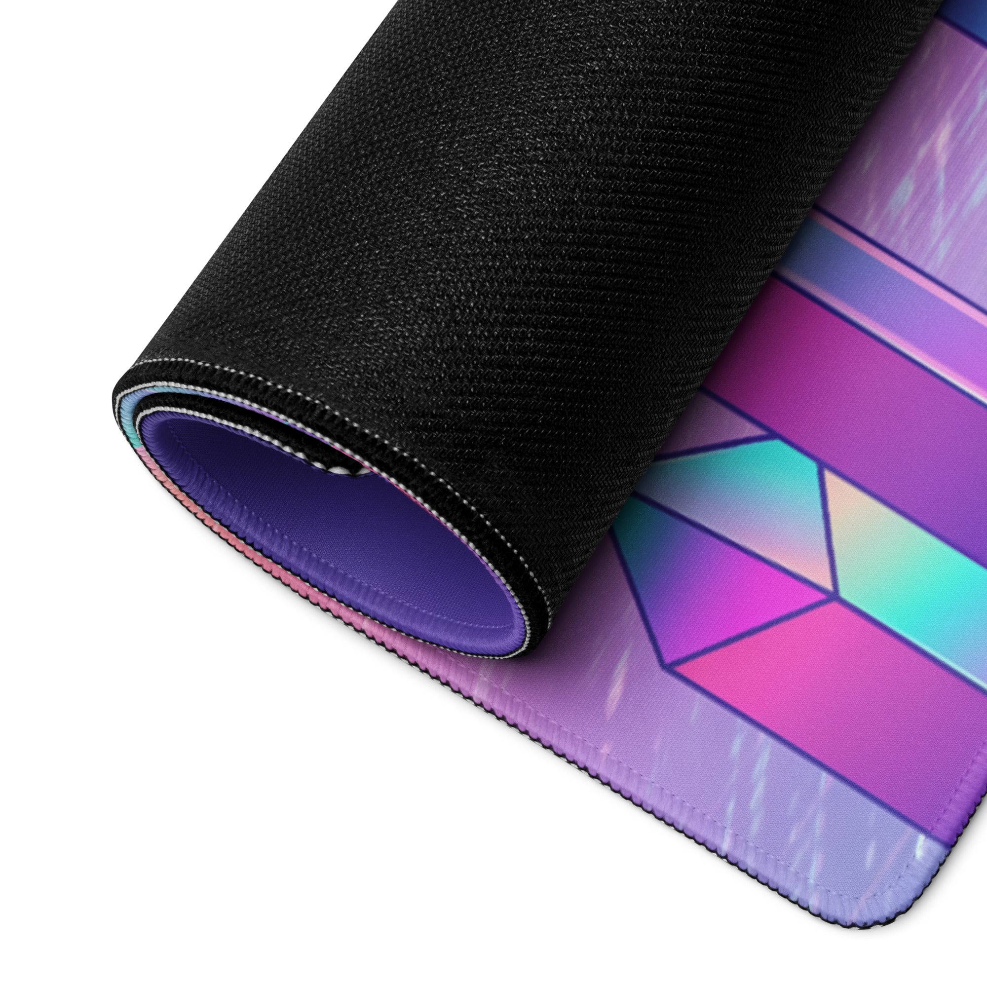 Vaporwave Neon Sunset Mouse Mat - Gaming Mouse Pad Neon Pink Purple Desk Vaporwave Dreamy Mood Nostalgic Neon Aesthetic Digital Art