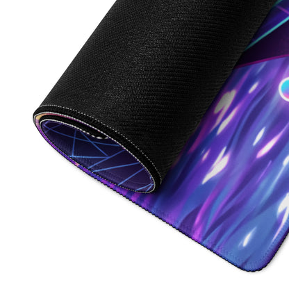 Neon Vaporwave City Mouse Pad - City Neon Pink Purple Gaming Desk Vaporwave Dreamy Mood Retro Futurism Desktop Digital