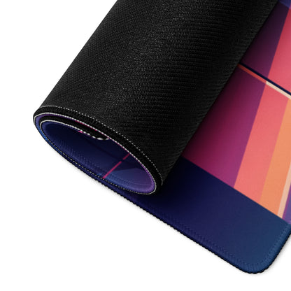 Vaporwave Neon City Mouse Pad - City Neon Pink Blue Purple Desk Gaming Vaporwave Dreamy Nostalgic Cyberpunk Digital Art