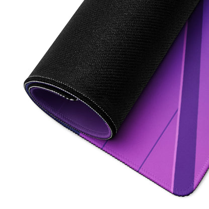 Neon Vaporwave Gaming Desk Pad - Gaming Mouse Pad Purple Pink Neon Retro Futuristic Neon Decor Digital Art