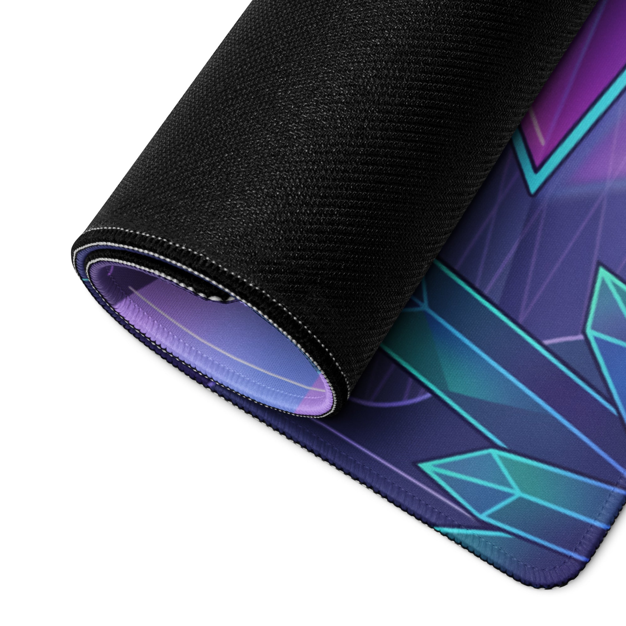 Neo Vaporwave Neon Mouse Pad - Mouse Pad Neon Purple Pink Vaporwave - Dreamy Retro Futurism Gaming Setup Digital Art
