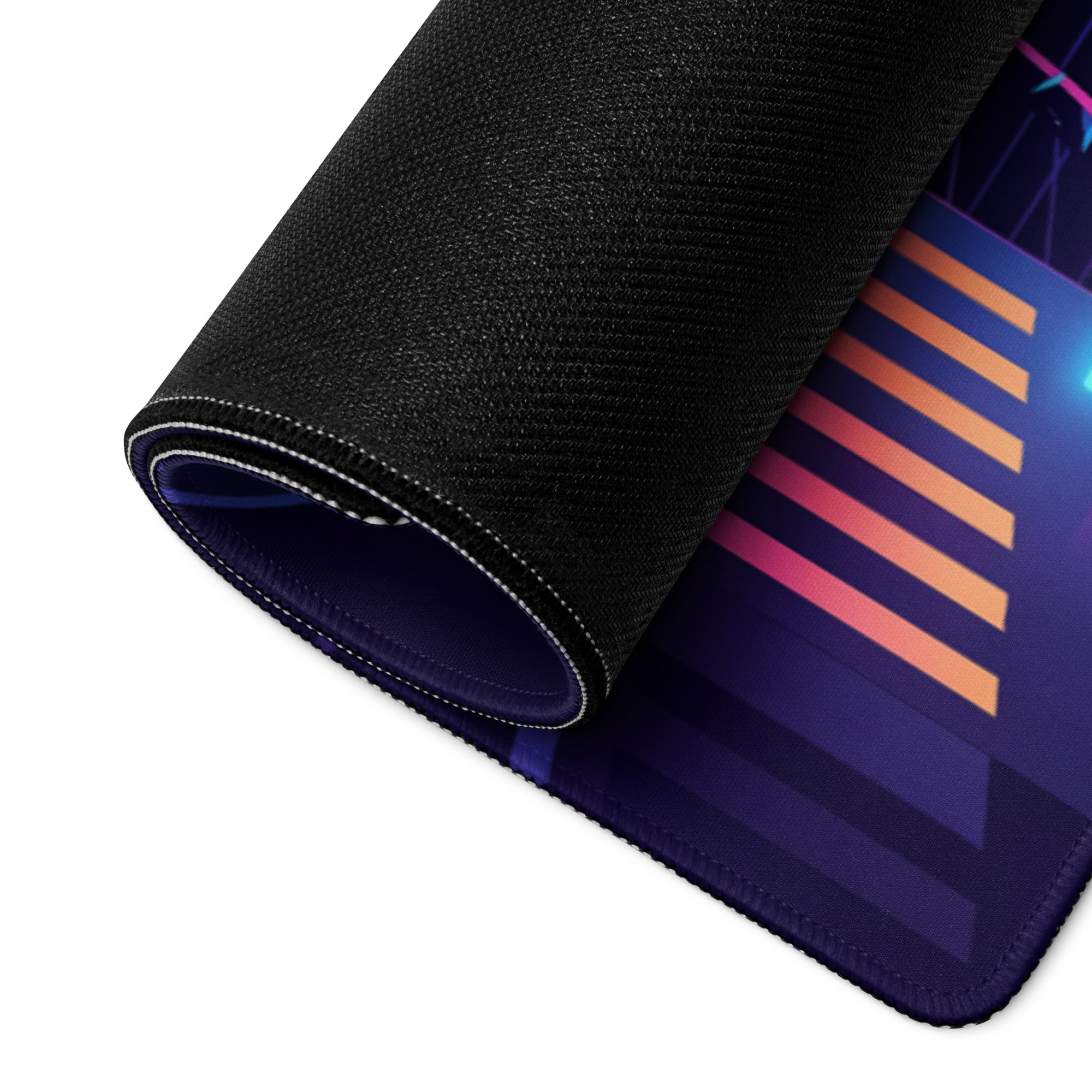 Neon City Vaporwave Mouse Pad - Mouse Pad Neon Blue Purple For Gaming Futuristic Neon Mood Cyberpunk Vaporwave Art