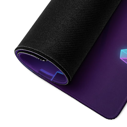 Neon Vaporwave City Mouse Pad - City Neon Purple Desk Vaporwave Retro Futurism Synthwave Gaming Desk Art
