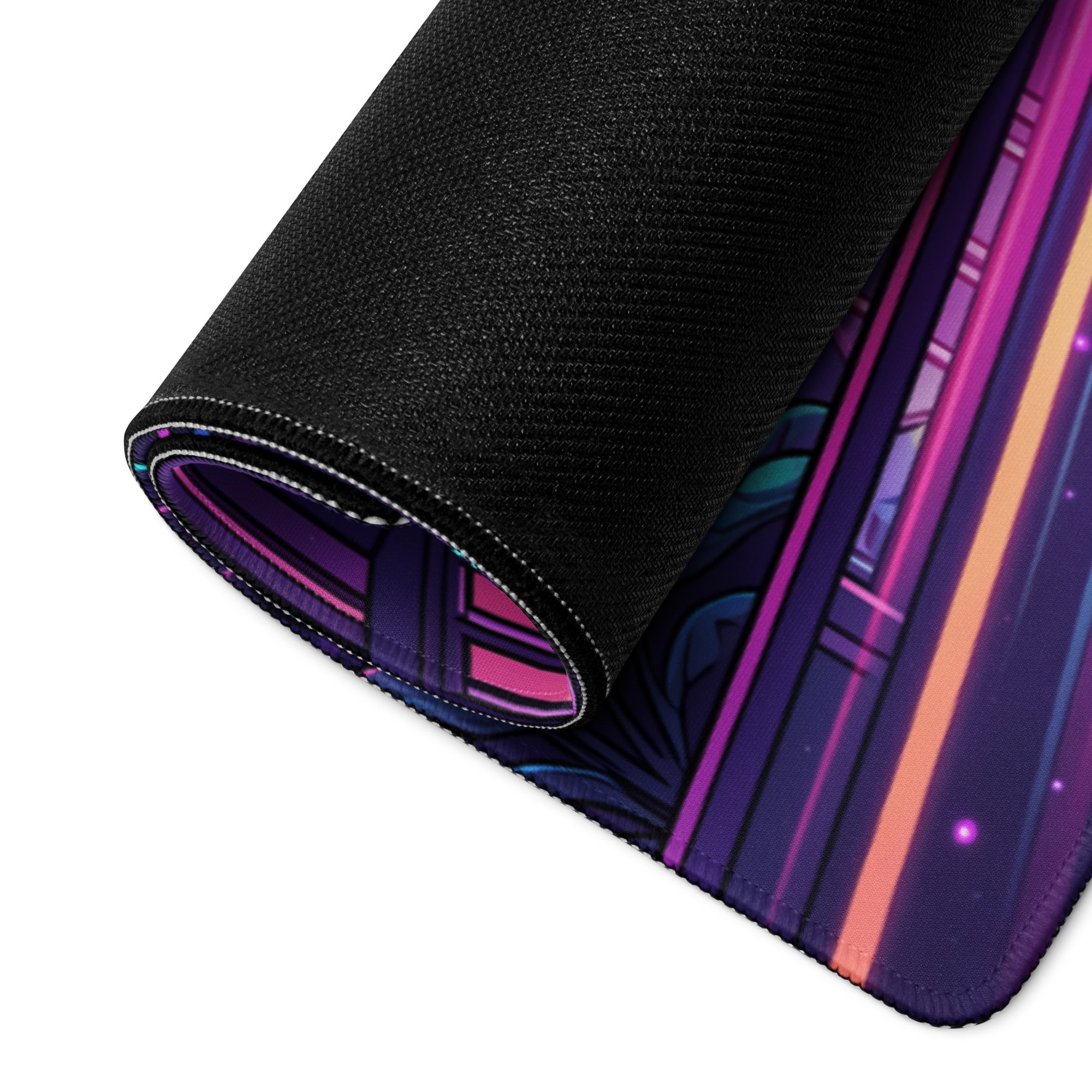 Neon Vaporwave City Mouse Pad - Gaming Mouse Pad Neon Purple Pink Blue Desk Vaporwave Mood Neon Decor Synthwave
