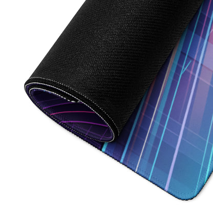 Vaporwave Neon City Mouse Pad - Gaming Mouse Pad Purple Pink Neon Desk Vaporwave Mood Neon Cyberpunk RGB Digital Art