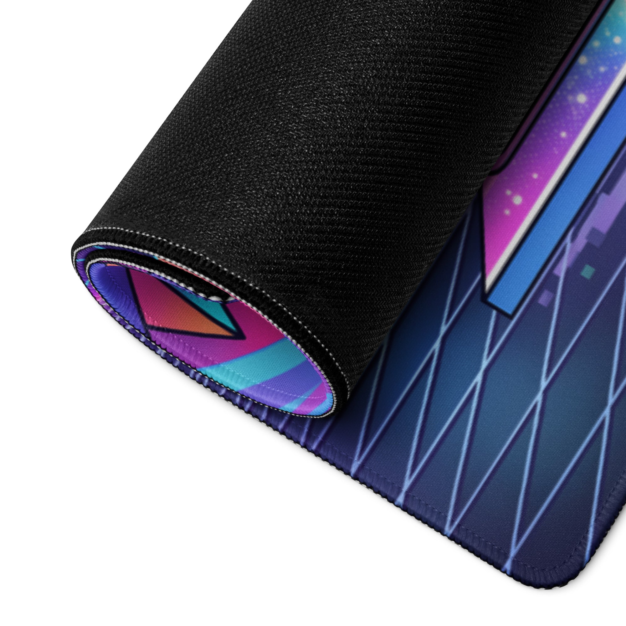 Vaporwave Neon City Gaming Pad - Mouse Pad Neon Pink Blue For Gaming Desk Vaporwave Vibrant Retro Synthwave Mood