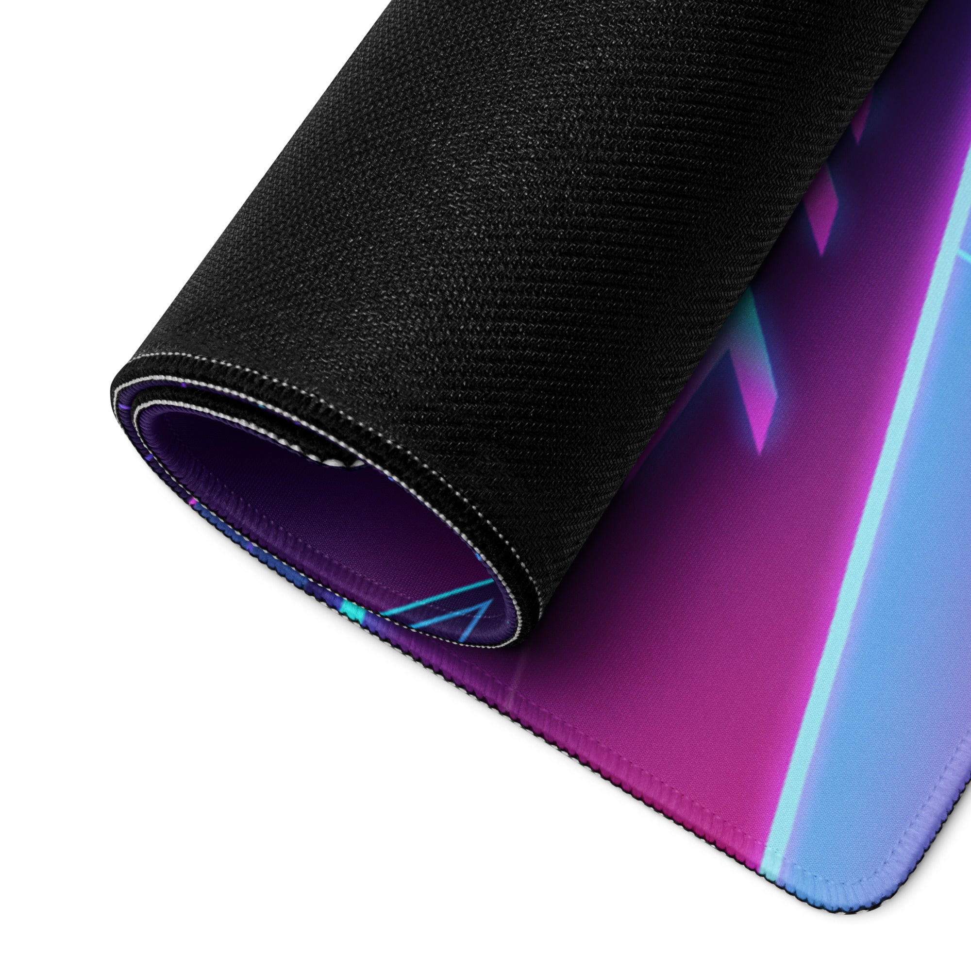 Vaporwave Neon City Mouse Pad - City Neon Purple Pink Blue Gaming Desk Vaporwave Retro Mood Synthwave Decor Digital Art