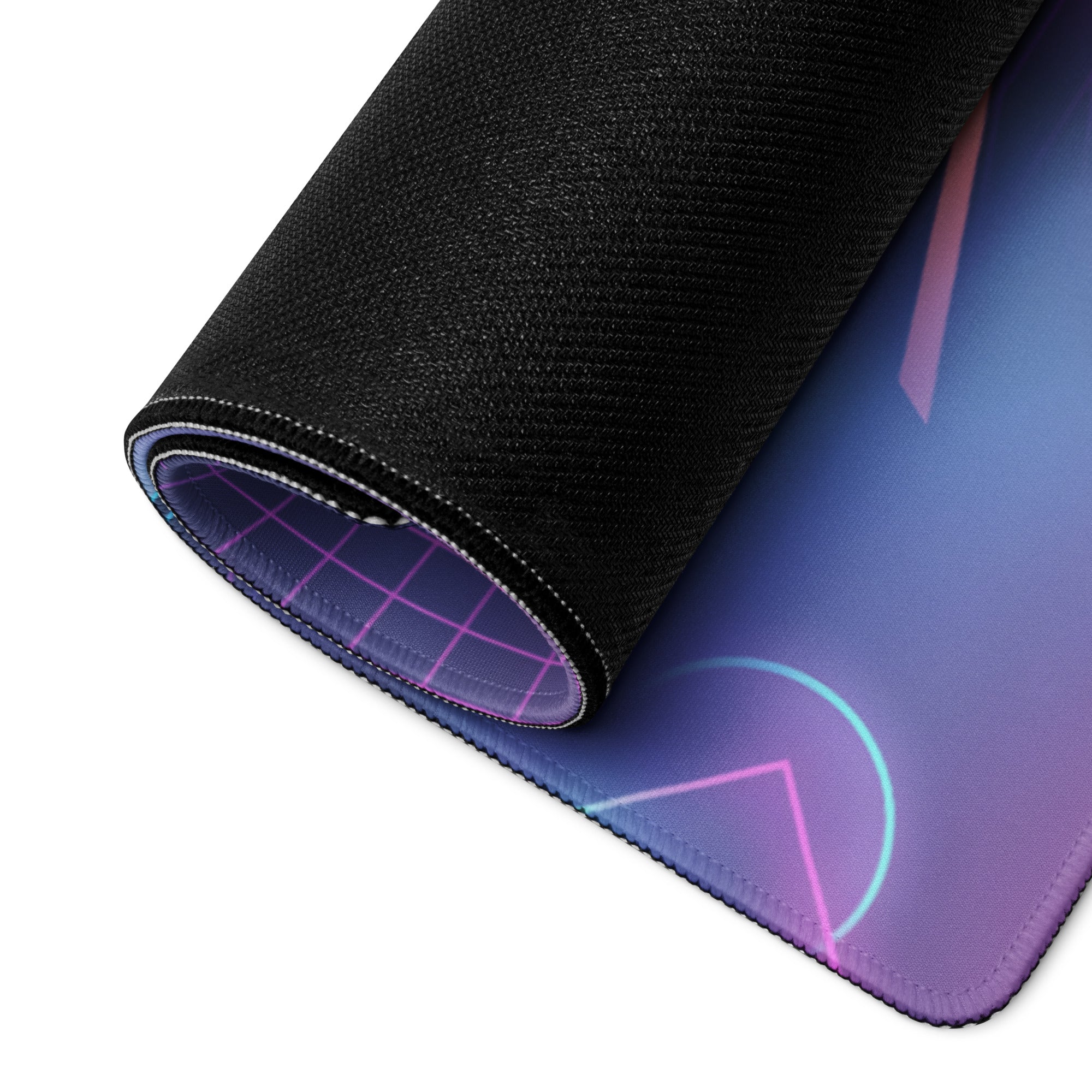 Neon Vaporwave City Mouse Pad - Mouse Pad Neon Purple Aqua Desk Vaporwave Retro Futurism Cyberpunk Vaporwave Digital Art