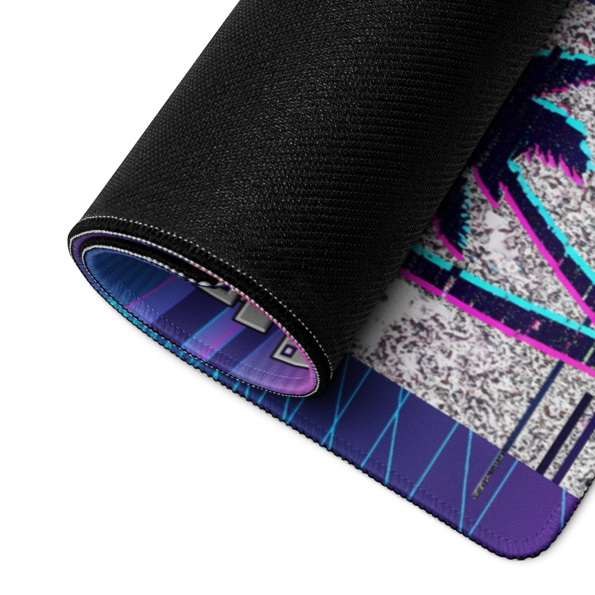 Vaporwave Neon Gaming Mouse Pad - Vaporwave Neon Mouse Pad Purple Pink Blue Gaming Desk Retro Dreamy Mood Digital Desktop