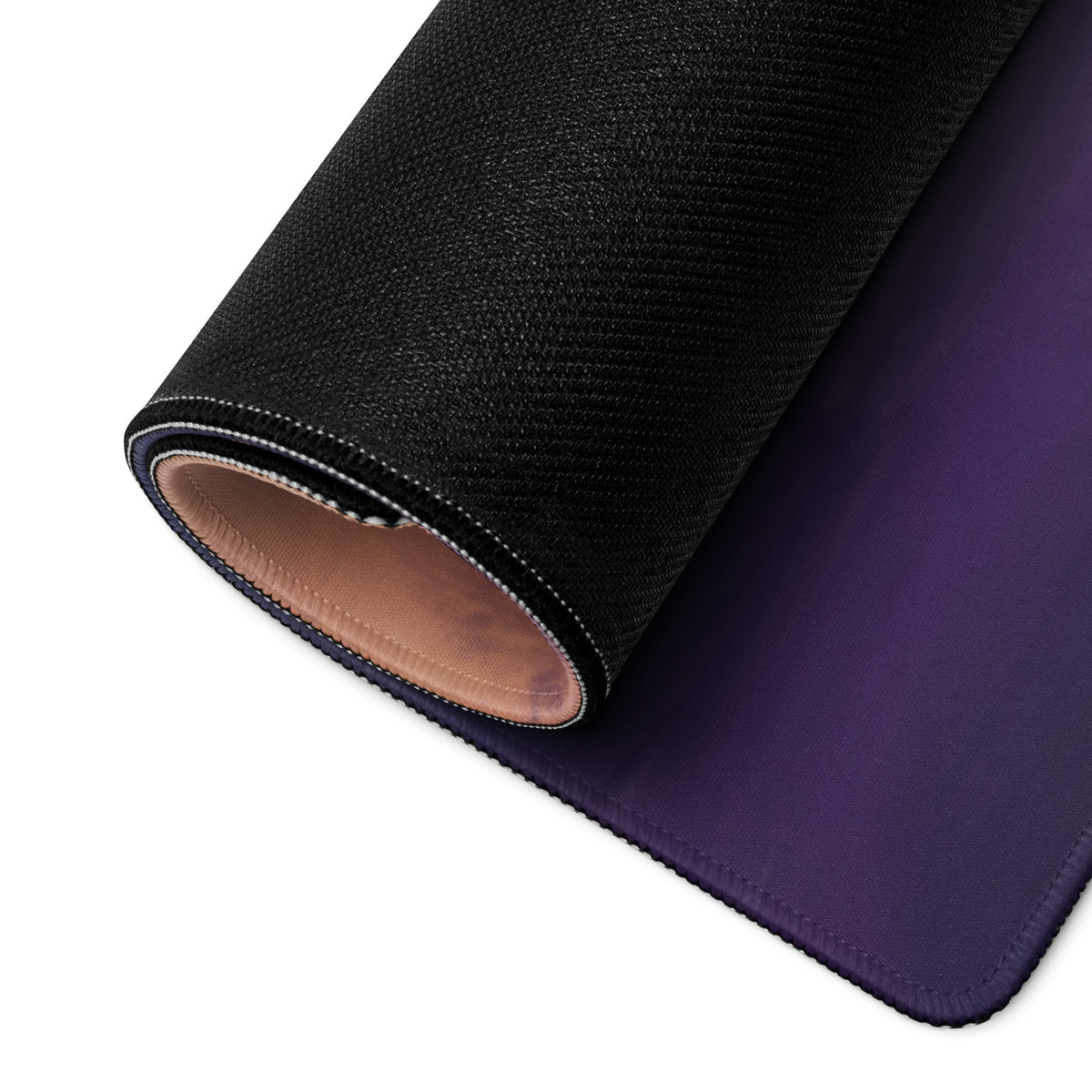 Ferrari sf90 xx stradale inspired track edition desk mat premium cloth gaming mousepad with black and purple gradient textured surface and stitched edges