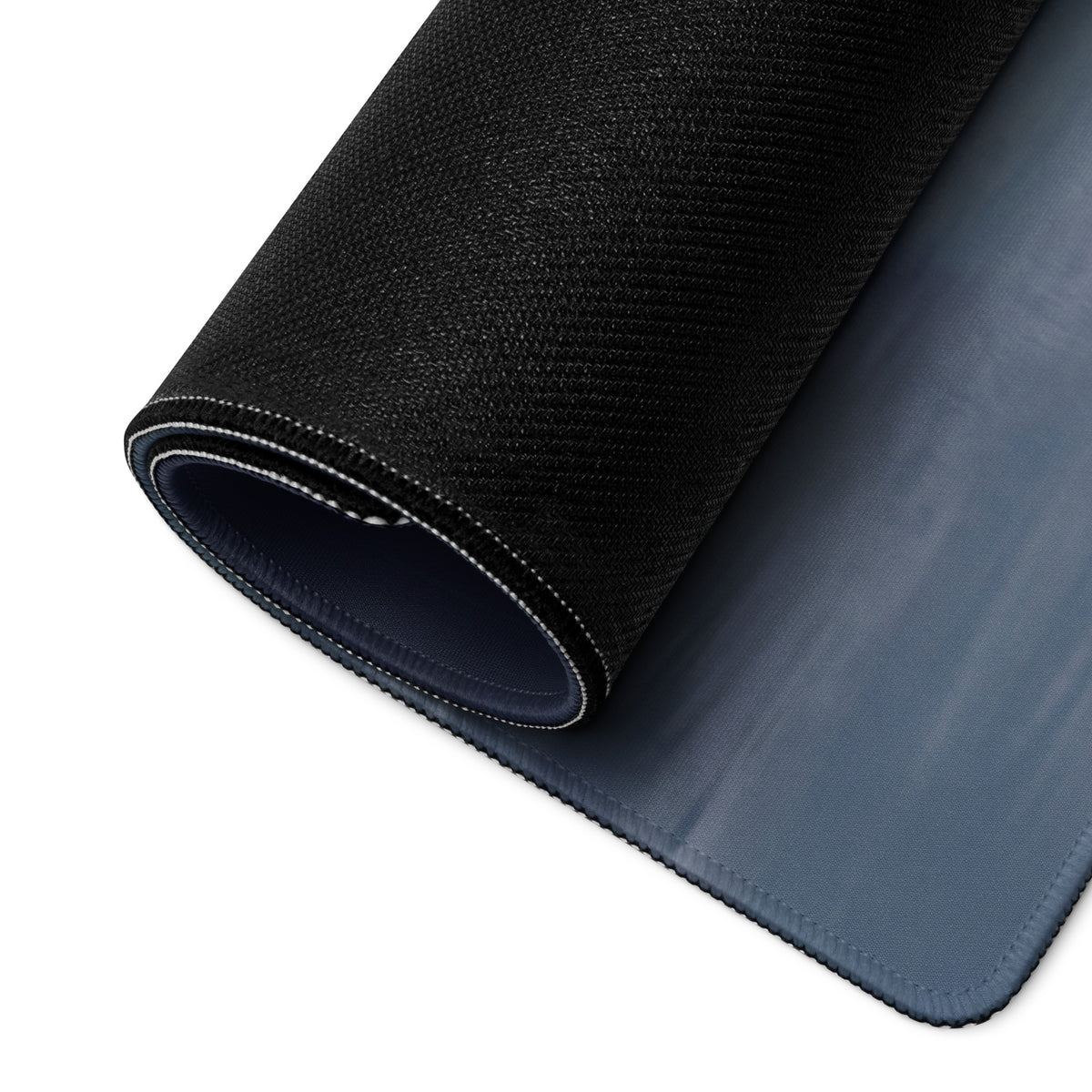 Acura nsx inspired widebody pure edition desk pad with black textured surface navy blue stitched edges and non slip rubber base
