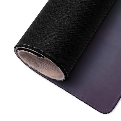 Black textured Porsche 911 GT3 RS inspired silver arrow desk pad with subtle gradient finish and stitched edges xl mouse mat