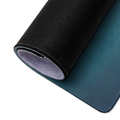 Black and teal McLaren P1 inspired volcanic sunset gaming mousepad with textured surface and stitched edges non-slip rubber base
