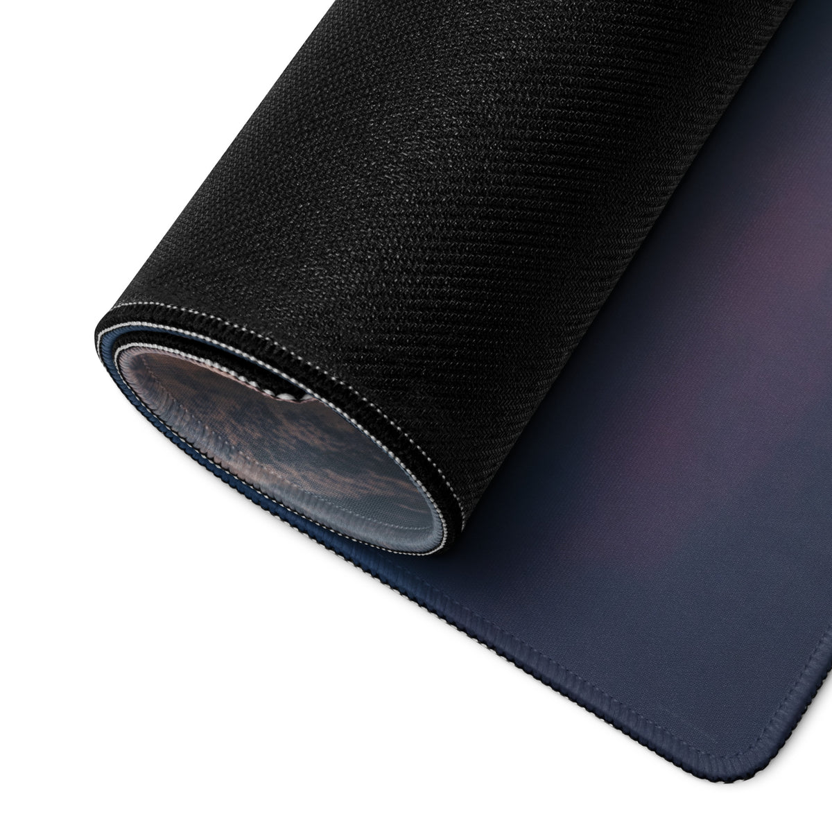 Black textured pagani huayra roadster inspired titanium desk mat with subtle gradient finish non-slip rubber mousepad