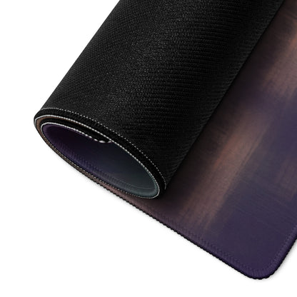 Audi r8 lms inspired performance edition desk pad black textured mousepad with gradient purple blue surface and stitched border
