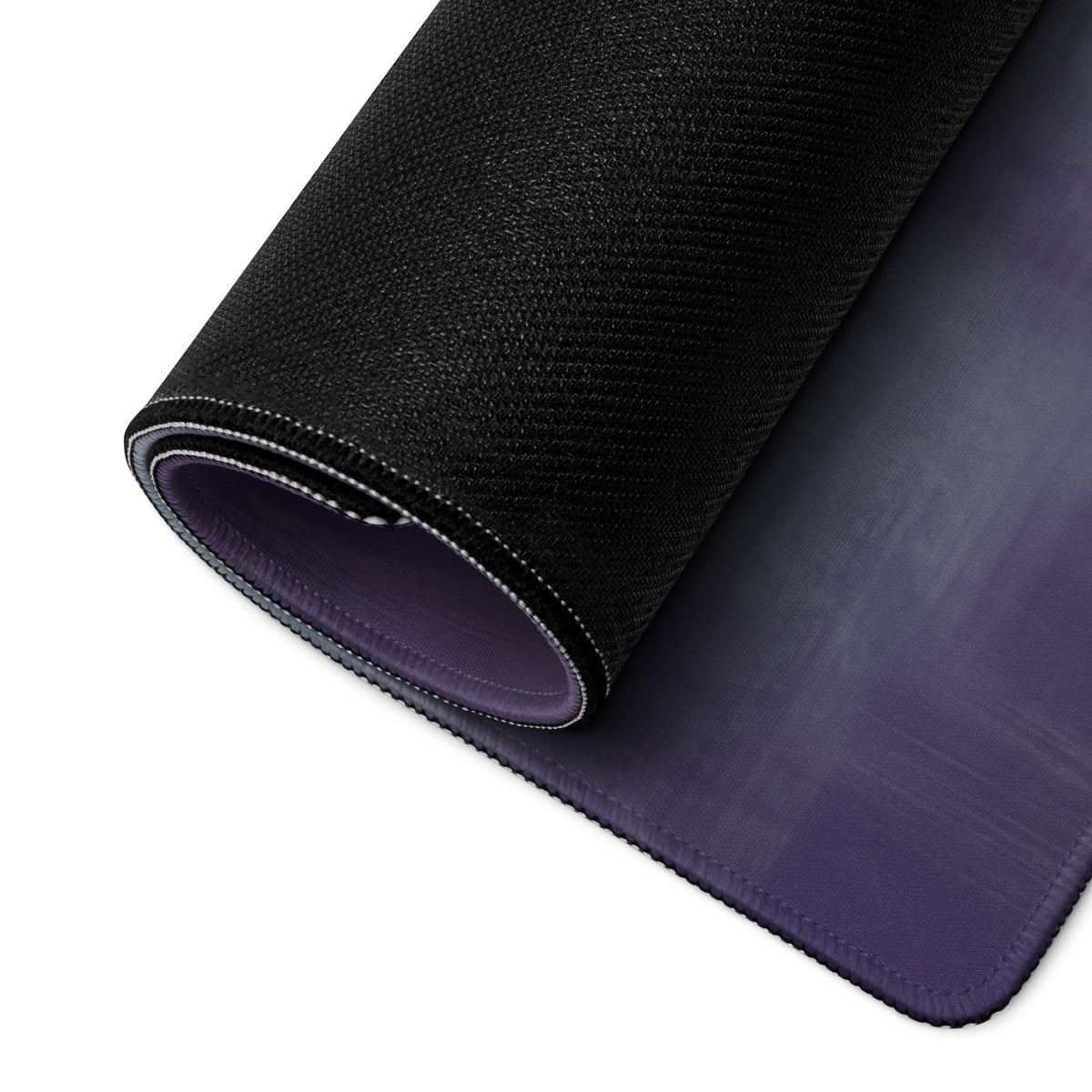 Lamborghini Huracán inspired argento reflection desk mat black and purple textured ultra-glide cloth mousepad with rolled edge