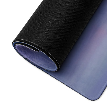 Porsche 911 gt3 rs inspired red accent desk pad with black textured outer layer and smooth gradient purple inner surface