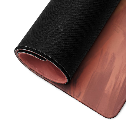 Black textured mousepad with reddish brown gradient and stitched edges for ferrari sf90 xx inspired desk pad