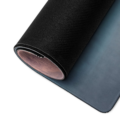 Ford gt inspired cobalt track desk pad with black textured outer layer pink lining and sleek dark blue surface