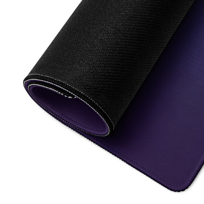 Koenigsegg jesko inspired gold frontale desk mat black and purple gaming mousepad with stitched edges and textured surface